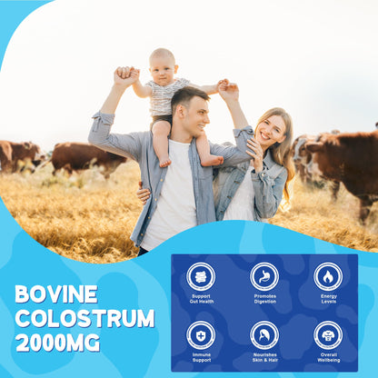 VIFSSG Grass Fed Colostrum Gummies 2000mg | Sugar Free IgG 40% | Immune & Gut Support