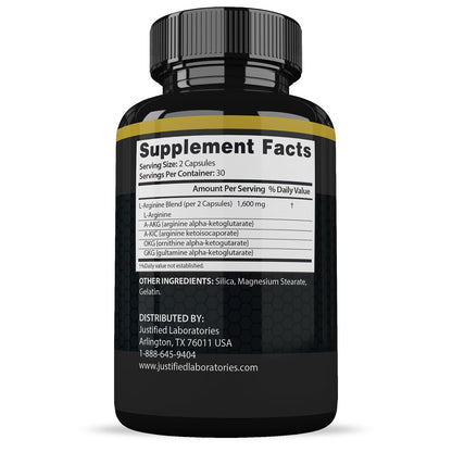 Justified Laboratories Vigor Now Max 1600MG Men's Health Formula 60 Capsules