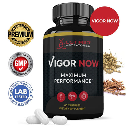 Justified Laboratories Vigor Now Max 1600MG Men's Health Formula 60 Capsules