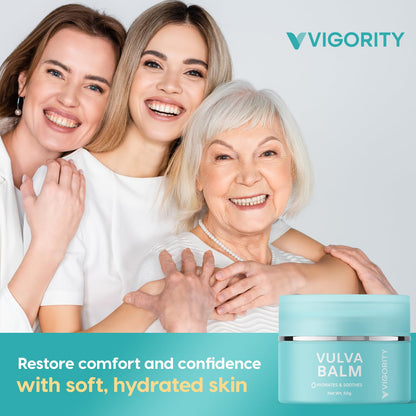Vigority Vulva Balm – Estrogen-Free, Natural Vaginal Moisturizer for Dryness & Discomfort