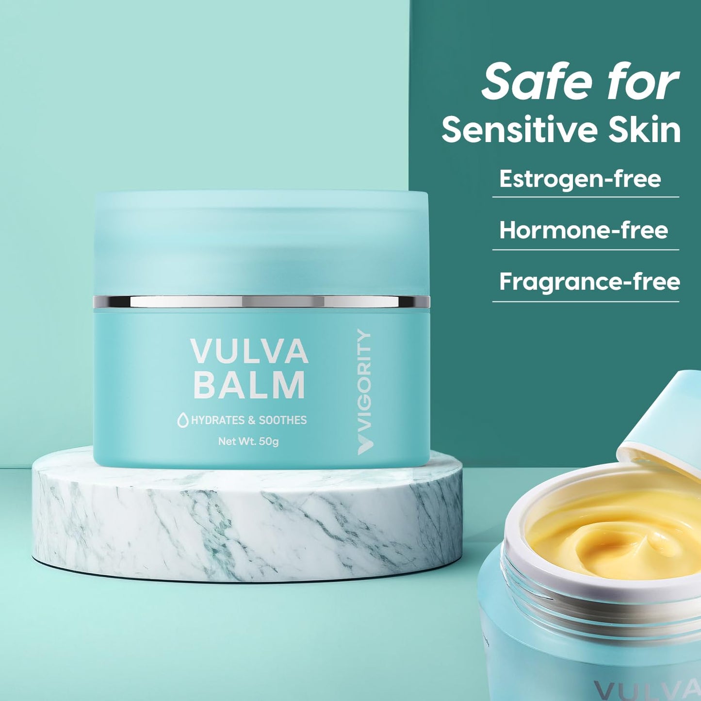 Vigority Vulva Balm – Estrogen-Free, Natural Vaginal Moisturizer for Dryness & Discomfort