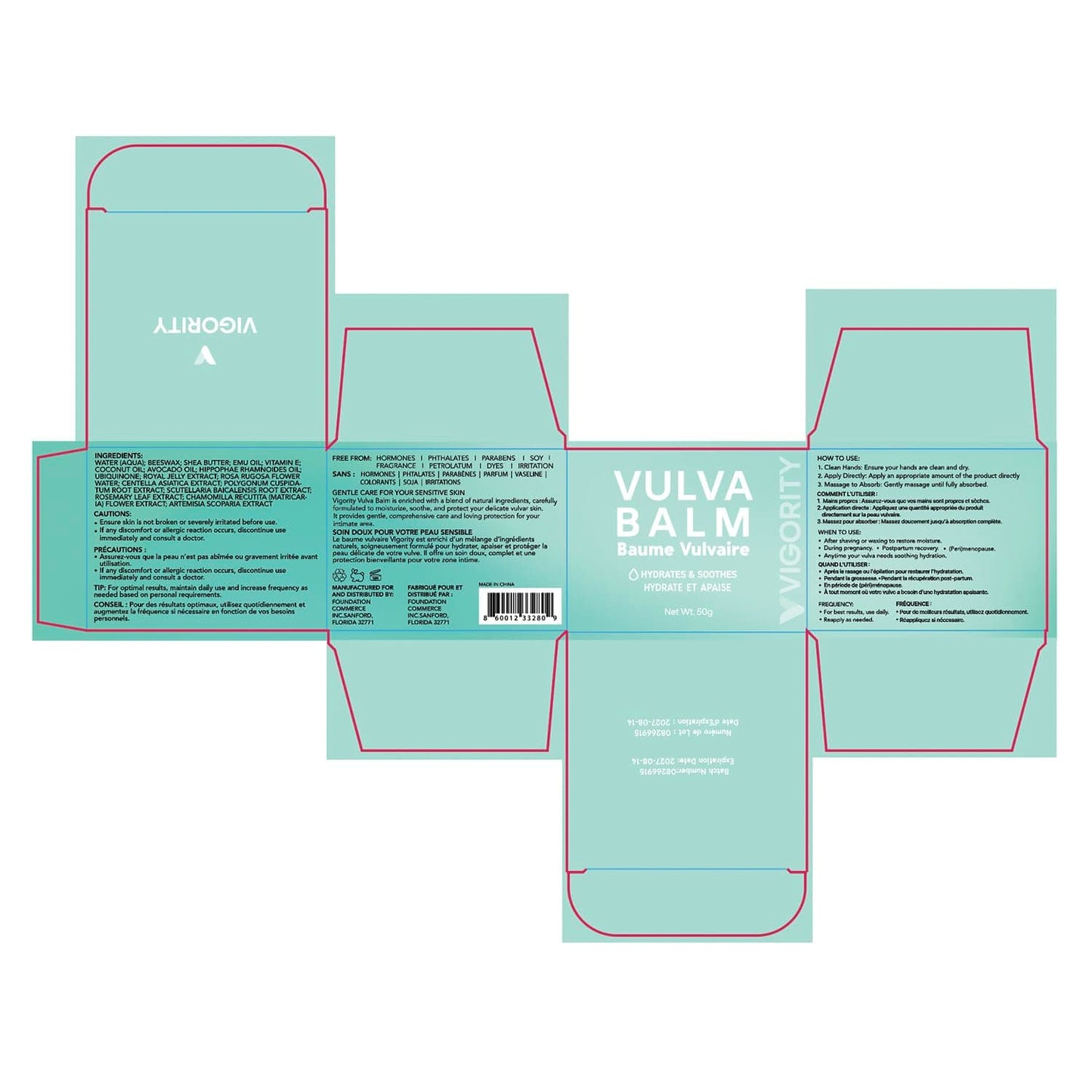 Vigority Vulva Balm – Estrogen-Free, Natural Vaginal Moisturizer for Dryness & Discomfort