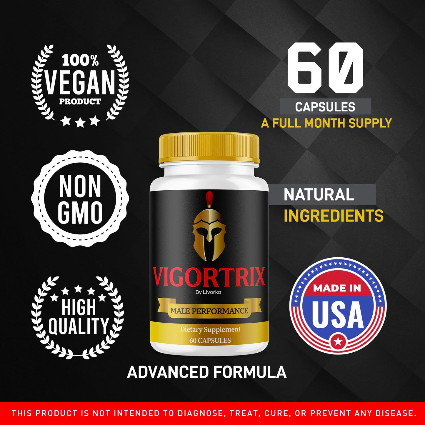 Vigortrix - Vigortrix Pills Advanced Formula Reviews, 60 Capsules for 1 Month