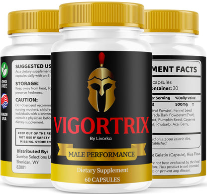 Vigortrix - Vigortrix Pills Advanced Formula Reviews, 60 Capsules for 1 Month