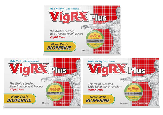 VigRX Plus Daily Supplement Tablets (3) – 180 Tablets BritishVita | Premium UK Vitamins & Wellness Supplements