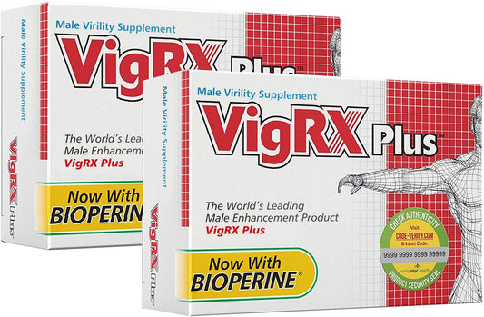 VigRX Plus - Male Virility Herbal Supplement - 60 Tablets (2 Box) BritishVita | Premium UK Vitamins & Wellness Supplements