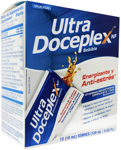 VIJOSA Ultra Doceplex Energy Pouches - Liquid B Complex (12 Pouches)