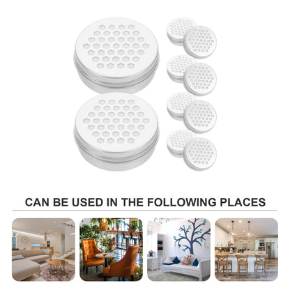 VILLCASE 10pcs Aluminum Air Diffuser Box – Scent Training & Home Aroma Tins