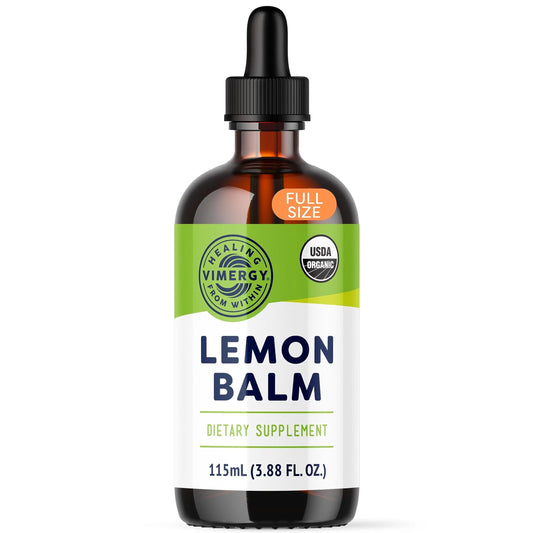 Vimergy Lemon Balm Tincture – USDA Organic, Alcohol-Free, 115 mL | Tea-Ready BritishVita | Premium UK Vitamins & Wellness Supplements
