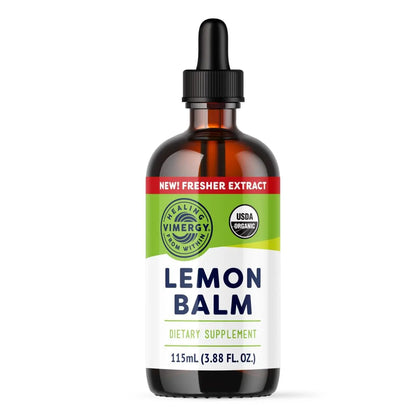 Vimergy Lemon Balm Tincture – USDA Organic, Alcohol-Free, 115 mL | Tea-Ready BritishVita | Premium UK Vitamins & Wellness Supplements