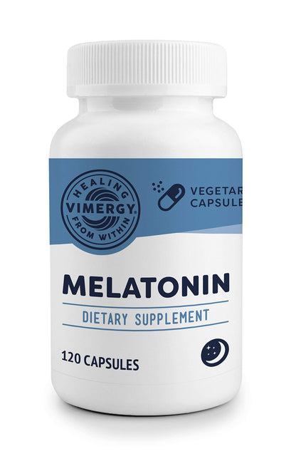 Vimergy Melatonin – Natural Sleep Aid (5 mg) – 120 Capsules | Non-GMO, Gluten-Free, Vegan, Kosher, Soy-Free, Paleo
