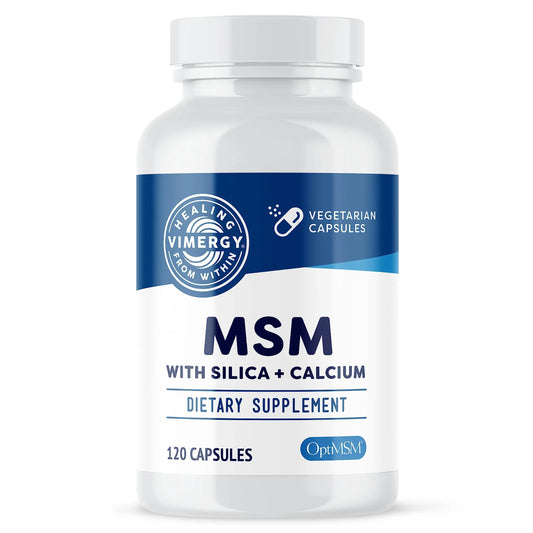 Vimergy MSM with Silica & Calcium Capsules – 120 Servings | Joint, Skin & Bone Support | Vegan & Gluten-Free BritishVita | Premium UK Vitamins & Wellness Supplements