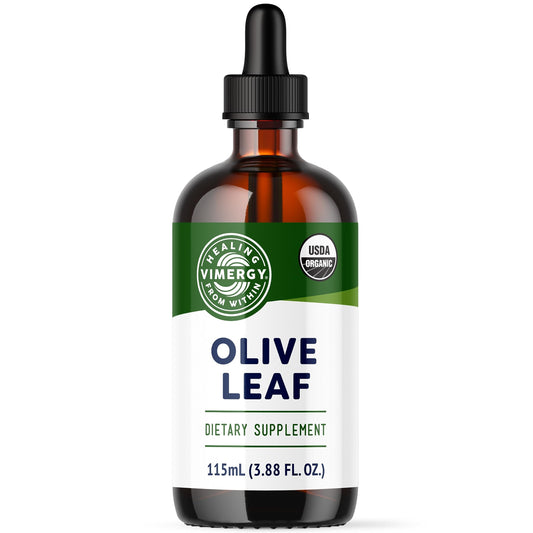 Vimergy Olive Leaf Liquid – Immune Health & Cardiovascular Support | USDA Organic, Vegan, Paleo, Gluten Free – 115 mL (57 Servings) BritishVita | Premium UK Vitamins & Wellness Supplements