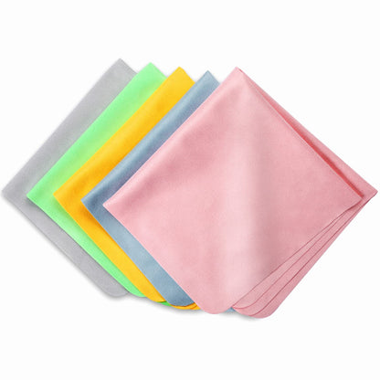 Vin Beauty Extra Large Microfiber Cleaning Cloths (12 x 12) for Eyeglasses & Screens – 5 Pack, Deerskin Velvet