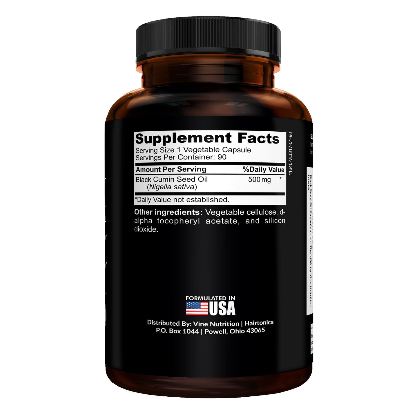 Vine Nutrition Black Seed Oil Capsules 500 mg - Immune & Heart Health