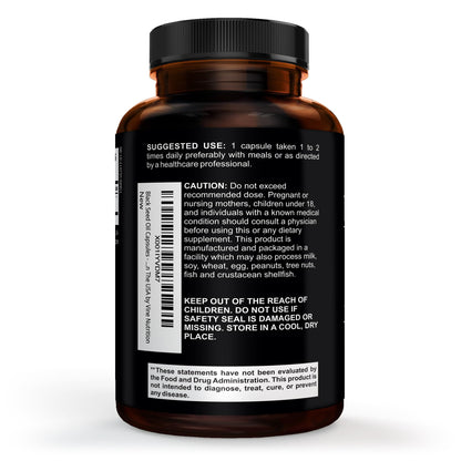 Vine Nutrition Black Seed Oil Capsules 500 mg - Immune & Heart Health