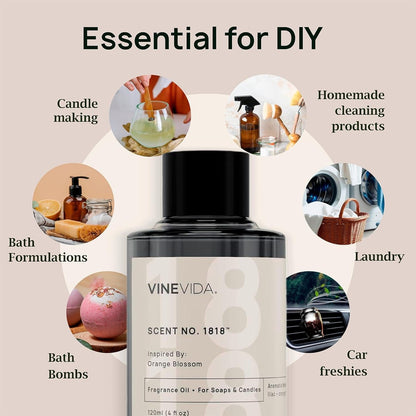 VINEVIDA Ocean Rain Fragrance Oil 4 Oz for Cold Air Diffusers – Essential Oil for Diffuser Refill & Room Spray
