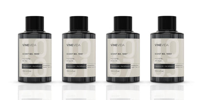 VINEVIDA Pack of 4 Hotel Fragrance Diffuser Oils | No. 1000, 1001, 1007, 1003
