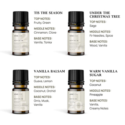VINEVIDA 8 Christmas Scents for Candle Making – Made in USA Fragrance Oils