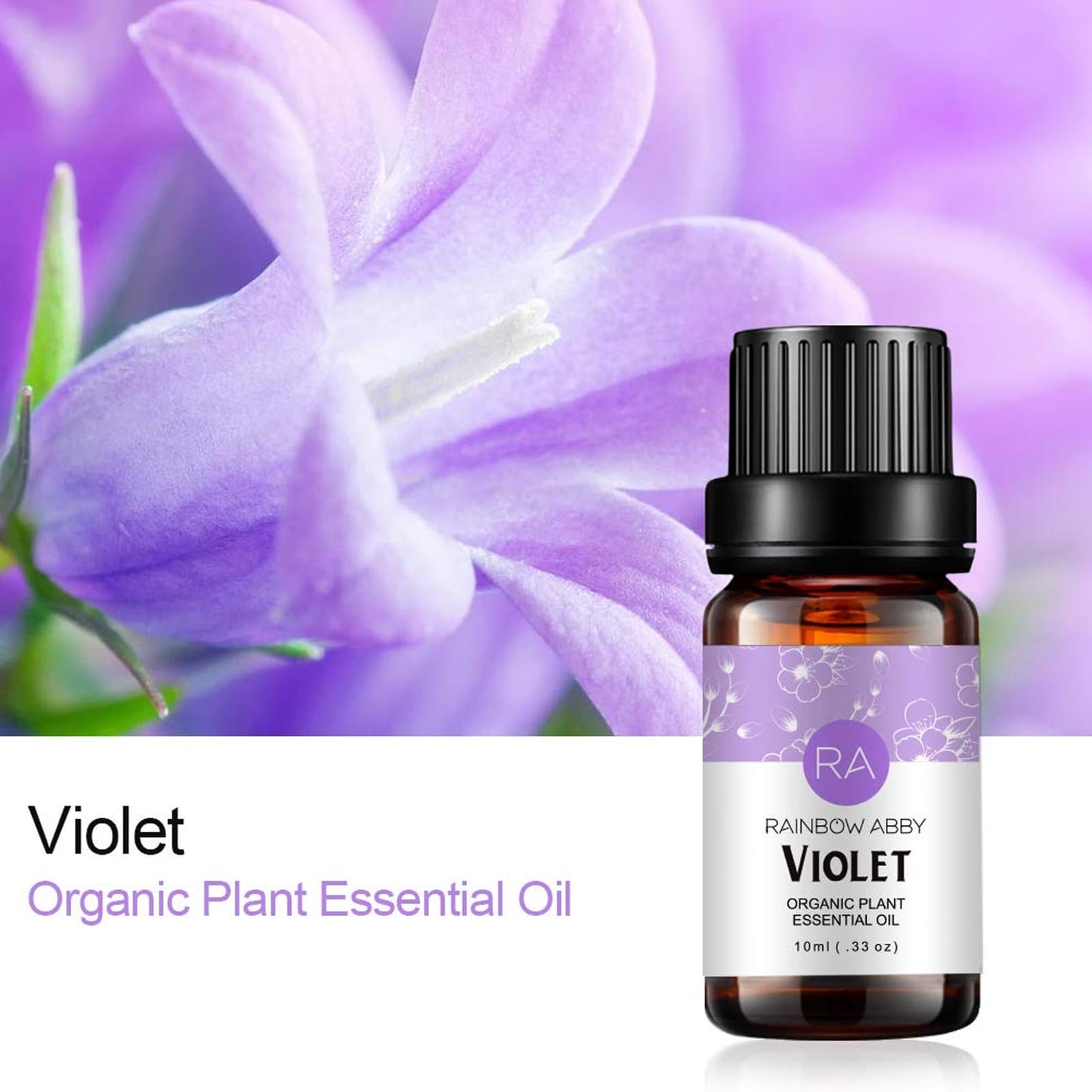 2-Pack Violet Essential Oil – 100% Pure Organic Violet Oil for Diffusers & Skin Care – 2 x 10ml