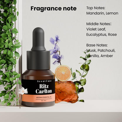 Waterless Essential Oil for Diffuser – Ritz-Carlton Inspired Orange & Musk (15ml)