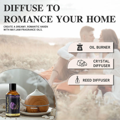 Violet Reverie Fragrance Oil 100ml | MAYJAM for Diffusers, Soaps & Candles