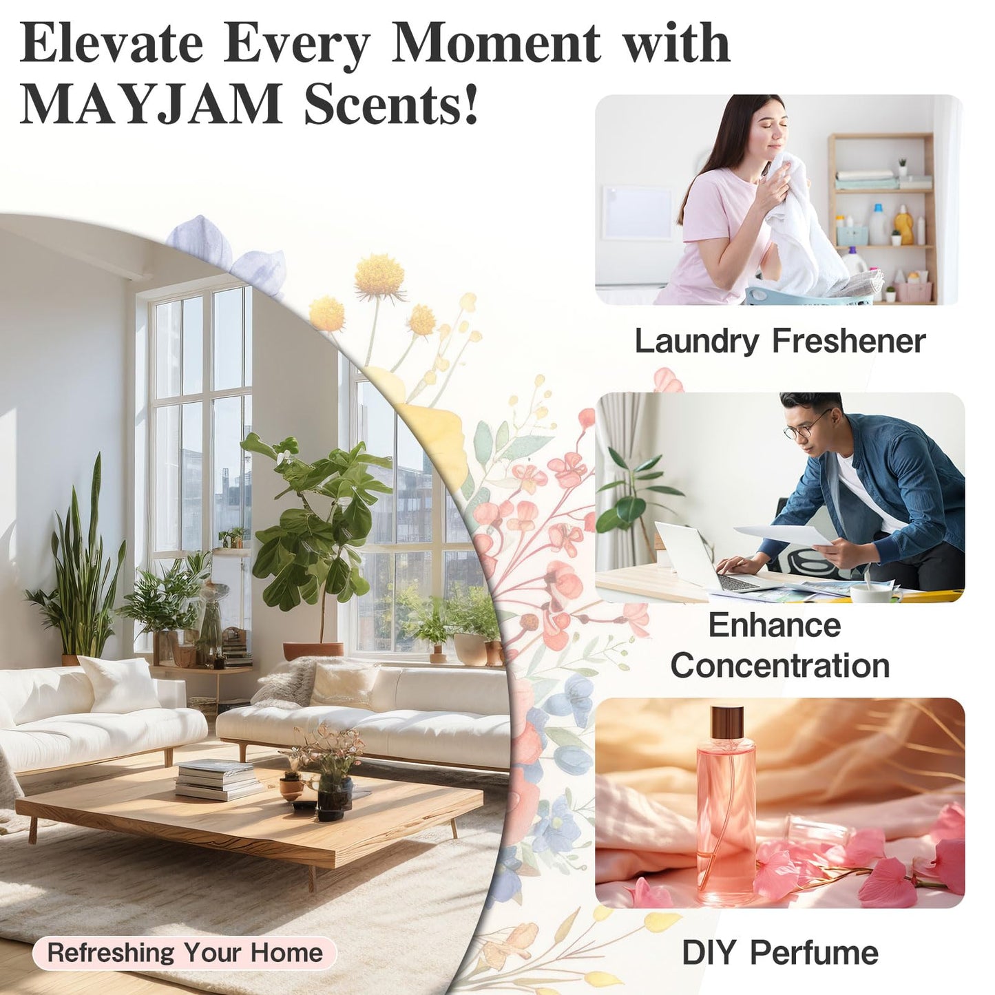 Violet Reverie Fragrance Oil 100ml | MAYJAM for Diffusers, Soaps & Candles