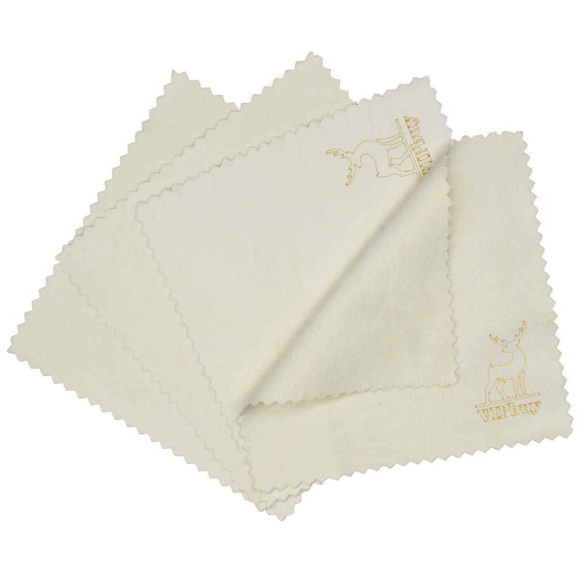 VIPbuy 4 Pack Natural Chamois Cleaning Cloths (8x8) for Glasses & Screens