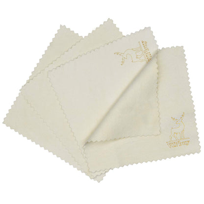 VIPbuy 4 Pack Natural Chamois Cleaning Cloths (8x8) for Glasses & Screens