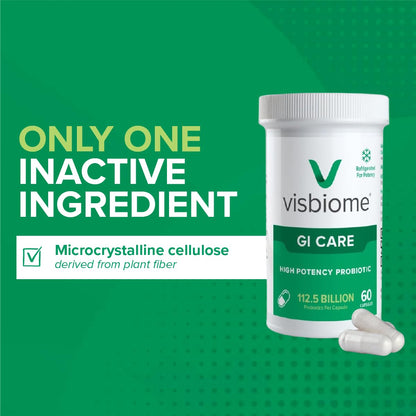 Visbiome GI Care - High Potency Probiotic (112.5B CFU) - 180 Capsules | Made in USA