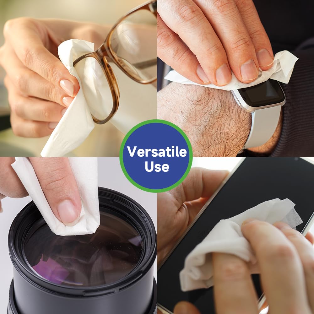 VisClear Eyeglasses Cleaner Wipes – 100 Count, Streak-Free & Safe for Prescription Lenses