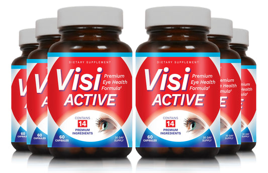 VisiActive Vision Support – Eye Health Formula with L-Tartrate, Resveratrol & Blueberry Extract | 60 Capsules (6 Pack) BritishVita | Premium UK Vitamins & Wellness Supplements
