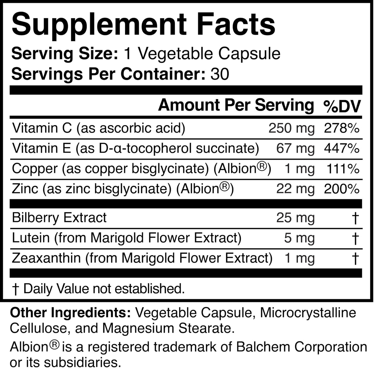 Visigard - Natural Eye & Vision Support Supplement | Non-GMO, Vegan, Gluten-Free | 30 Capsules BritishVita | Premium UK Vitamins & Wellness Supplements
