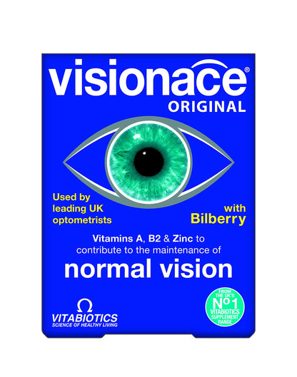 Vitabiotics Visionace Original – Nutritional Multivitamin for Normal Vision | Vitamins A, B2 & Zinc – 30 Tablets