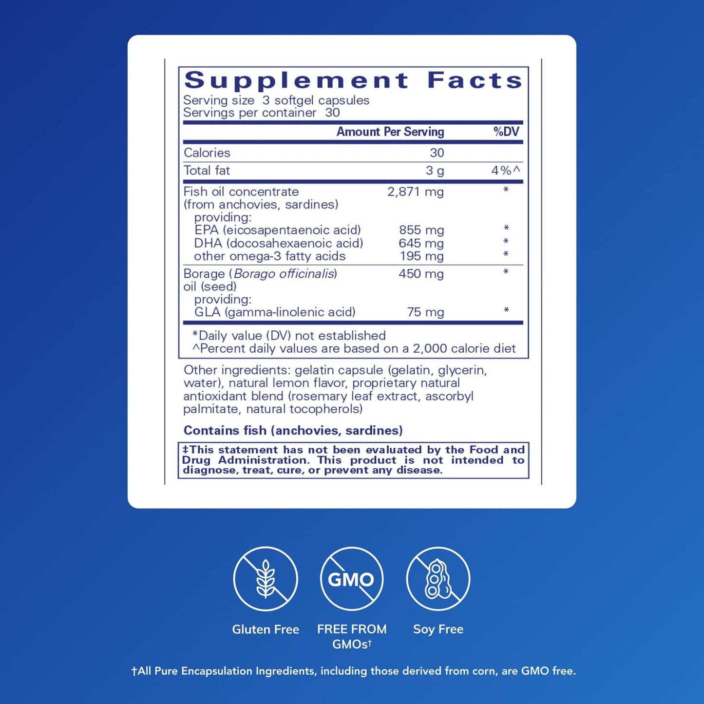 Pure Encapsulations VisionPro EPA/DHA/GLA | Tear Film Support & Eye Moisture | 90 Softgel Capsules