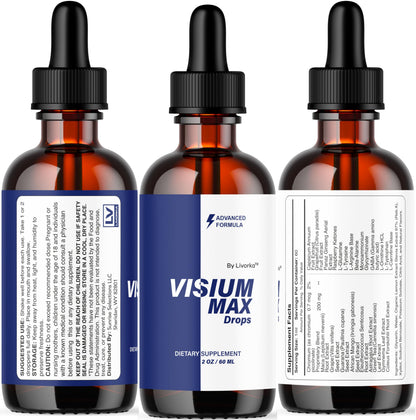 Visium Max Drops – Health Support Supplement | All-Natural Liquid Formula | 1 Month Supply