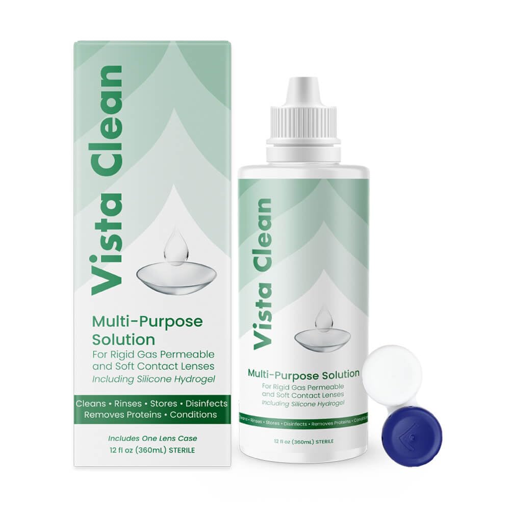 Vista Clean Multi-Purpose Solution for Scleral & GP Lenses – 3.4 oz with Lens Case
