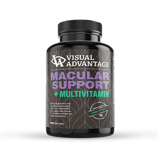 Visual Advantage Macular Support Plus AREDS 2 Eye Vitamins with Lutein & Zeaxanthin (180 Soft Gels) BritishVita | Premium UK Vitamins & Wellness Supplements