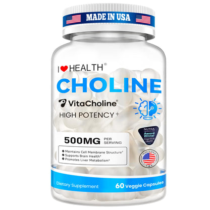 Award Winner VitaCholine 500mg – Liquid Choline for Pregnancy & Baby Brain Health – Made in USA