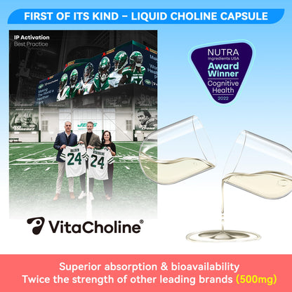 Award Winner VitaCholine 500mg – Liquid Choline for Pregnancy & Baby Brain Health – Made in USA