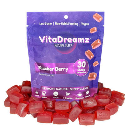 VitaDreamz Melatonin Gummies for Sleep - Natural Sleep Aid, 30 Count