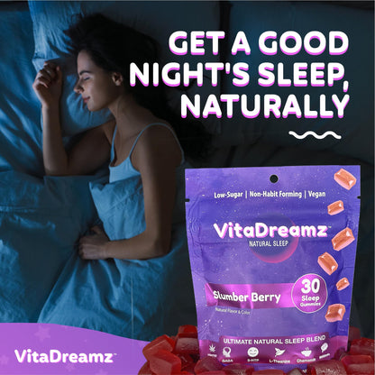 VitaDreamz Melatonin Gummies for Sleep - Natural Sleep Aid, 30 Count
