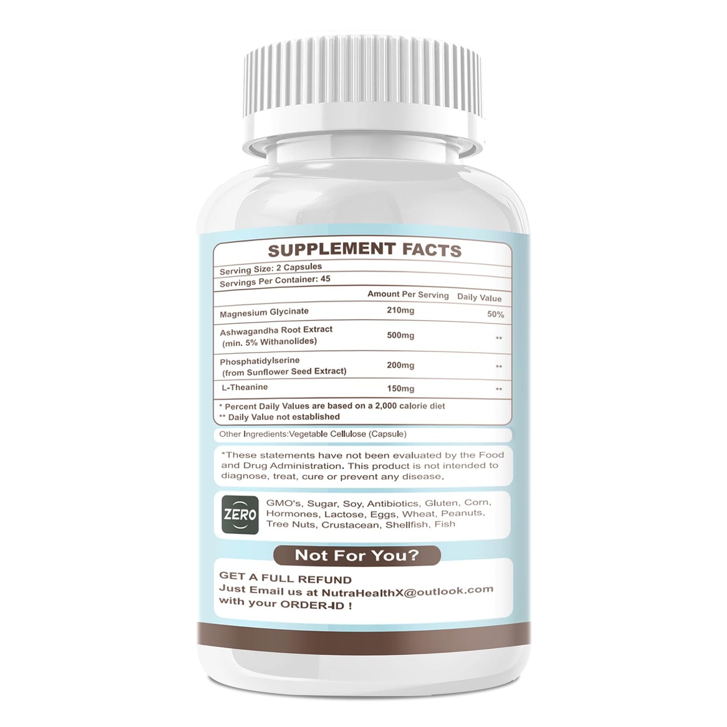 VitaHarbor Cortisol Supplement – 4-in-1 Stress Support (90 Veg Caps)