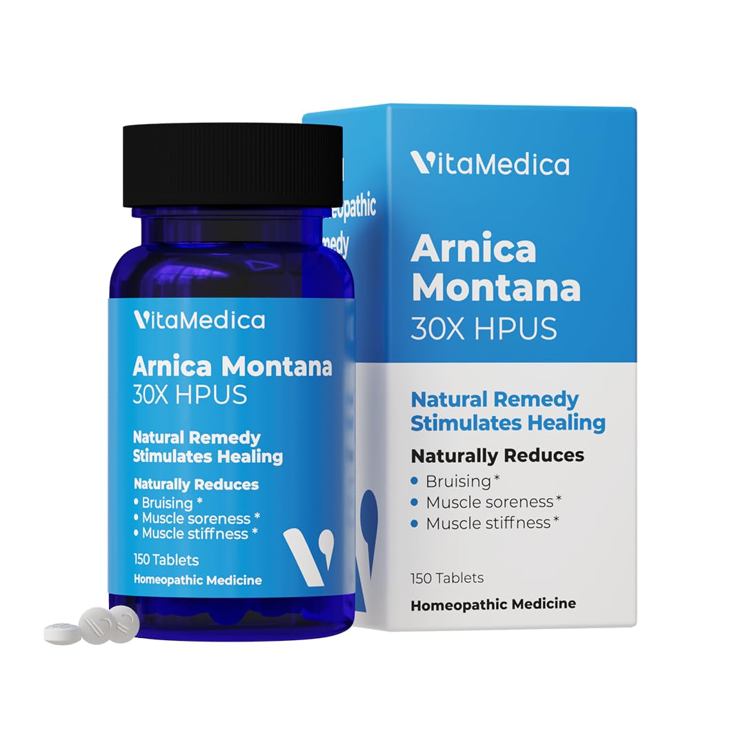 VitaMedica Arnica Montana 30X Tablets - Natural Pain, Bruising & Swelling Relief (150 Ct)