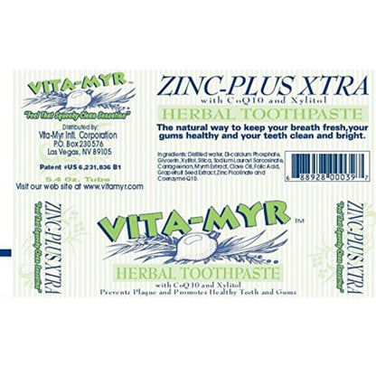 VITA MYR Herbal W CoQ10 And Xylitol Toothpaste, 5.4 oz