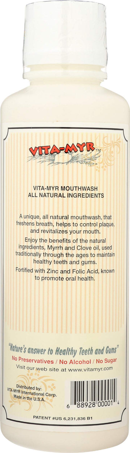 VITA-MYR Zinc-Plus Xtra Herbal Mouthwash (16 oz) - No Sugar, No Alcohol, SLS Free