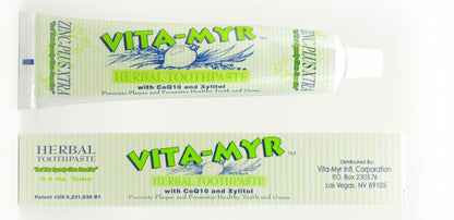 Vita-Myr Zinc+ Toothpaste – No Sugar, No Fluoride, Gluten Free, SLS Free – Made in USA | 5.4 oz Pack of 6