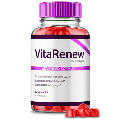 VitaRenew Advanced Gummies for Skin Health – Maximum Strength Keto+ACV Gummys | Vita Renew Reviews (1 Pack)