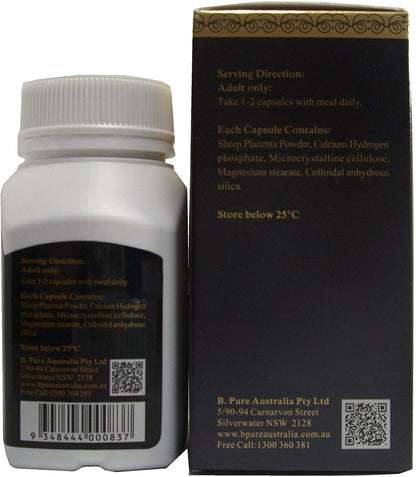 VitaTree Mega Sheep Placenta 80,000 Max – 60 Capsules – Australia-Made Bioactive Immune & Beauty Supplement