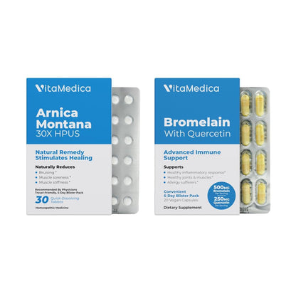 VitaMedica Arnica & Bromelain Blister Packs Bundle – Post-Surgery Recovery (2-Pack, 5 Day Supply)